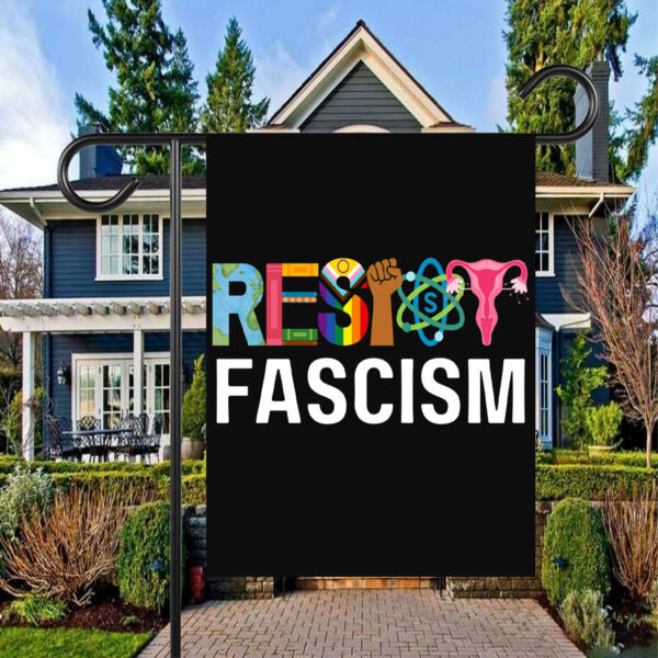 Resist Fascism Anti Trump 2025 Flag