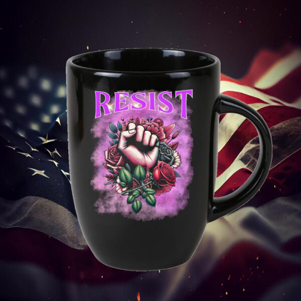 Resist Fist Floral Mug