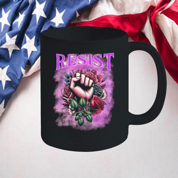 Resist Fist Floral Mug