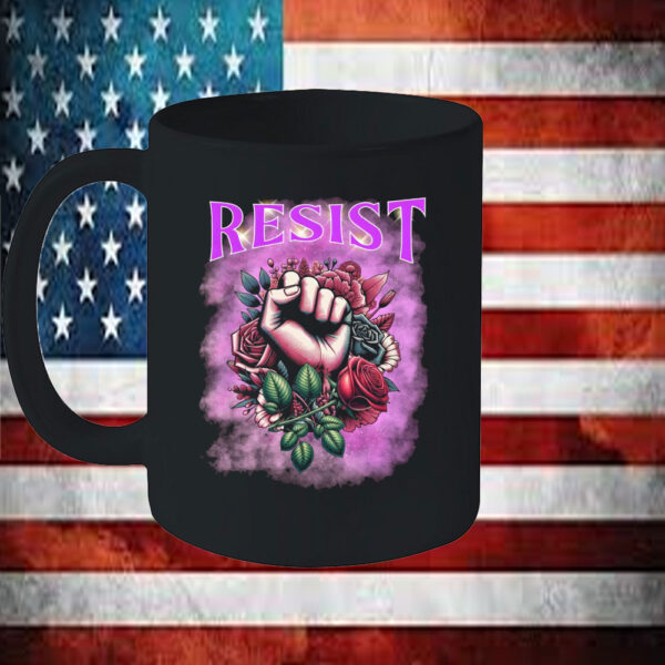 Resist Fist Floral Mug