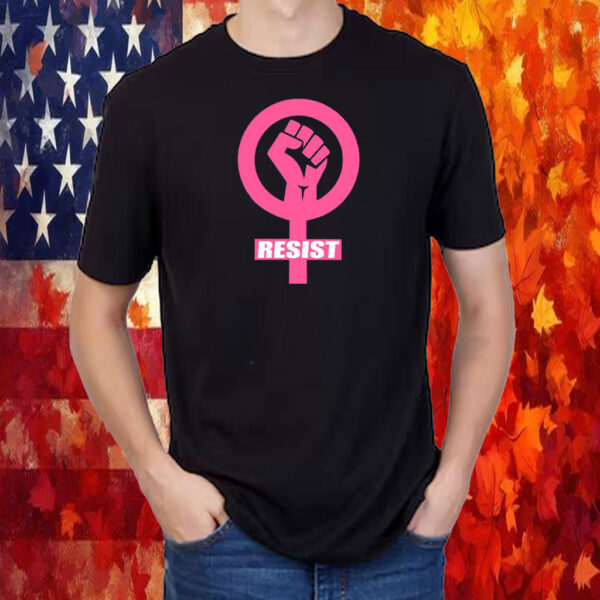 Resist Fist Women's Rights Logo Anti Trump Protest 2025 T-Shirt