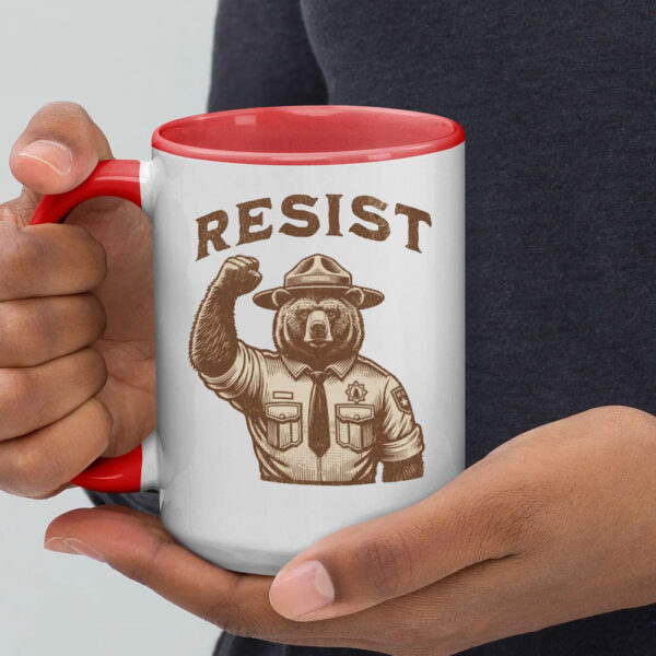 Resist Garden National Parks Liver Support Federal Workers, Bear Forest Ranger Anti Fascist Mug