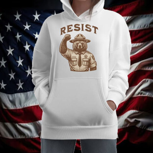 Resist Garden National Parks Liver Support Federal Workers, Bear Forest Ranger Anti Fascist T-Shirt
