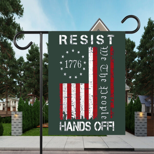 Resist Hands Off Protest Flag