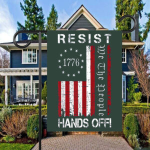Resist Hands Off Protest Flag