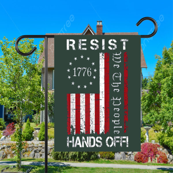 Resist Hands Off Protest Flag