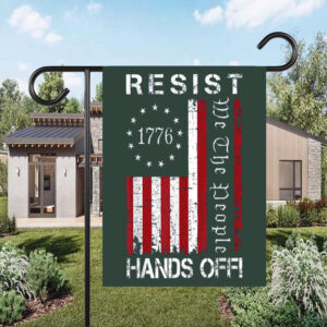 Resist Hands Off Protest Flag