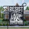 Resist Save Our Parks Alt US National Parks Bear Nature Flag