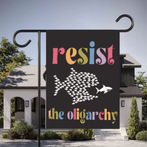 Resist the oligarchy anti trump Flag