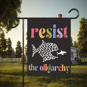 Resist the oligarchy anti trump Flag