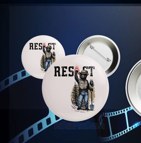 Smokey Bear Resist, Environmental Activism Button