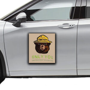 Smokey Bear Resist, Only ou Can Prevent Wildfires Sticker
