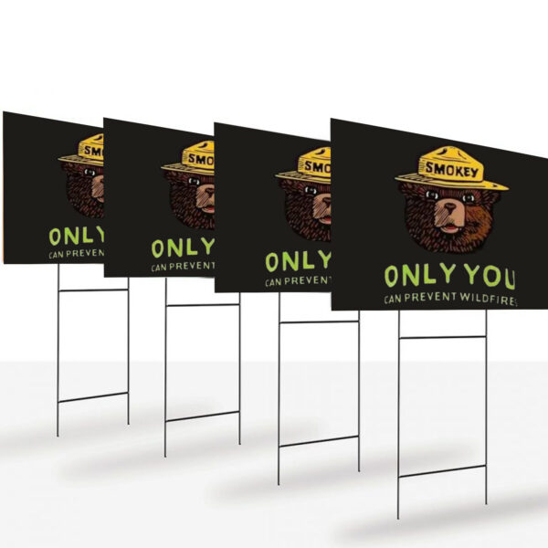 Smokey Bear Resist, Only ou Can Prevent Wildfires Yard Sign