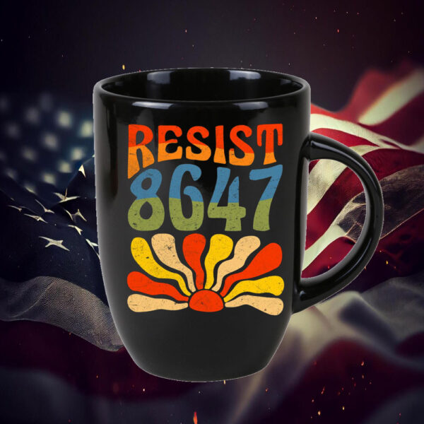 Vintage 86 47 Resist Flower President Mug