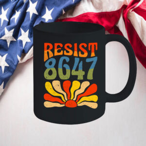 Vintage 86 47 Resist Flower President Mug