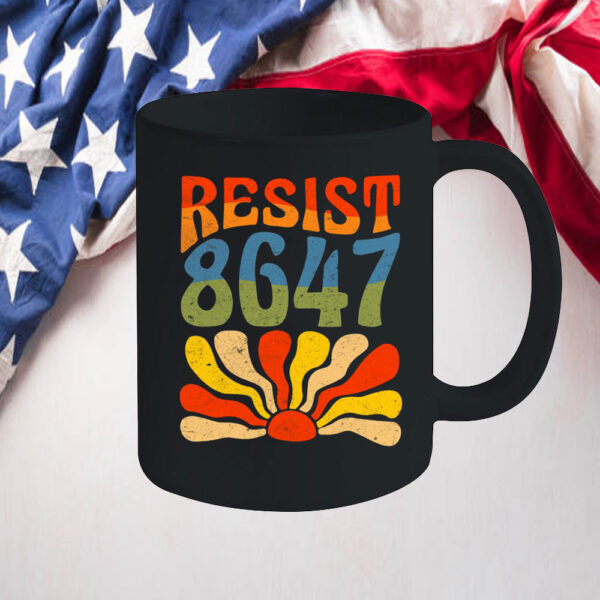 Vintage 86 47 Resist Flower President Mug