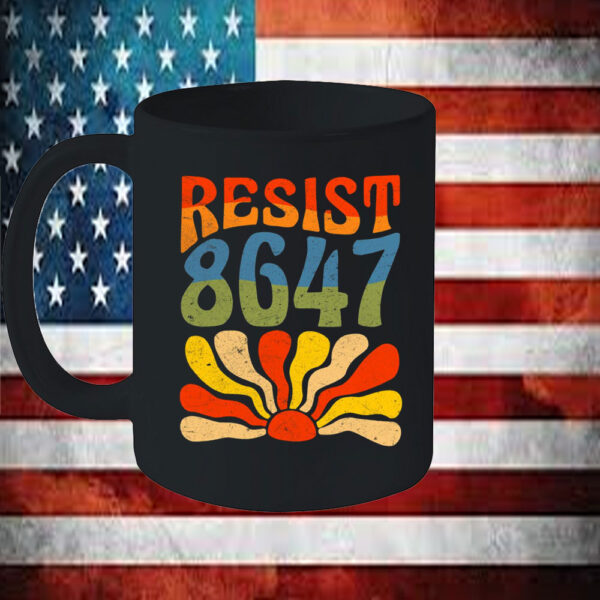 Vintage 86 47 Resist Flower President Mug
