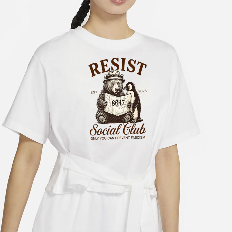 Bears Penguins RESIST Sweatshirt, Social Club Penguins Sweatshirt, Flippers Up Social Club, FDT Bear Sweatshirt, Penguins Tariff