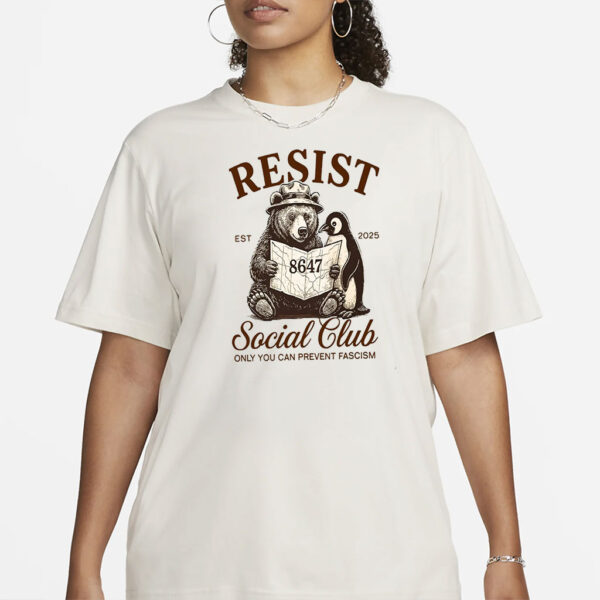 Bears Penguins RESIST Sweatshirt, Social Club Penguins Sweatshirt, Flippers Up Social Club, FDT Bear Sweatshirt, Penguins Tariff
