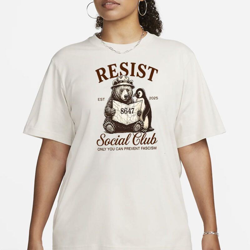Bears Penguins RESIST Sweatshirt, Social Club Penguins Sweatshirt, Flippers Up Social Club, FDT Bear Sweatshirt, Penguins Tariff