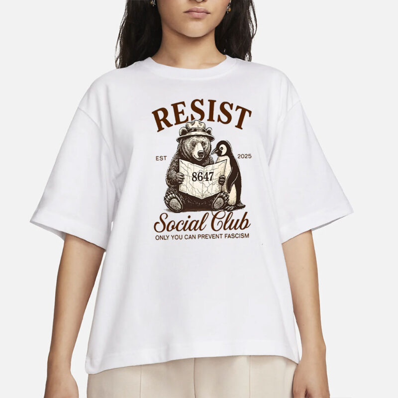 Bears Penguins RESIST Sweatshirt, Social Club Penguins Sweatshirt, Flippers Up Social Club, FDT Bear Sweatshirt, Penguins Tariff