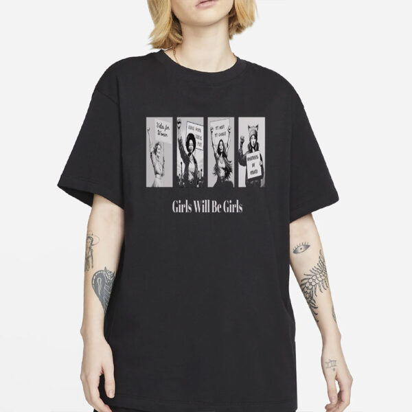 Empowering Girls Graphic T-Shirt - Support Women, Girls Will Be Girls, Feminist Tee, Gift for Her, Casual Wear