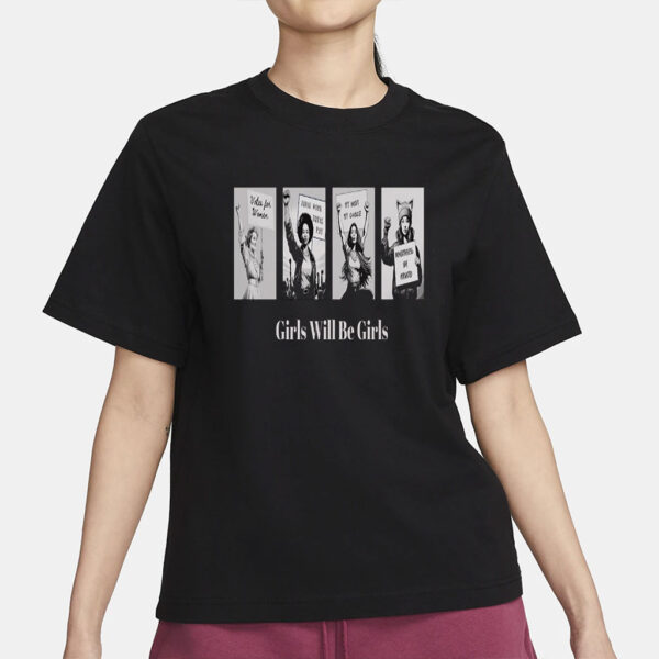 Empowering Girls Graphic T-Shirt - Support Women, Girls Will Be Girls, Feminist Tee, Gift for Her, Casual Wear