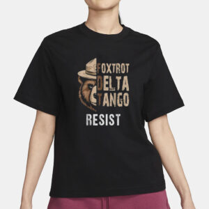 FDT Resist Bear Shirt, Foxtrot Delta Tango anti dt t shirt National Forest Service shirts, subtle F DT tee, National Parks Shirt