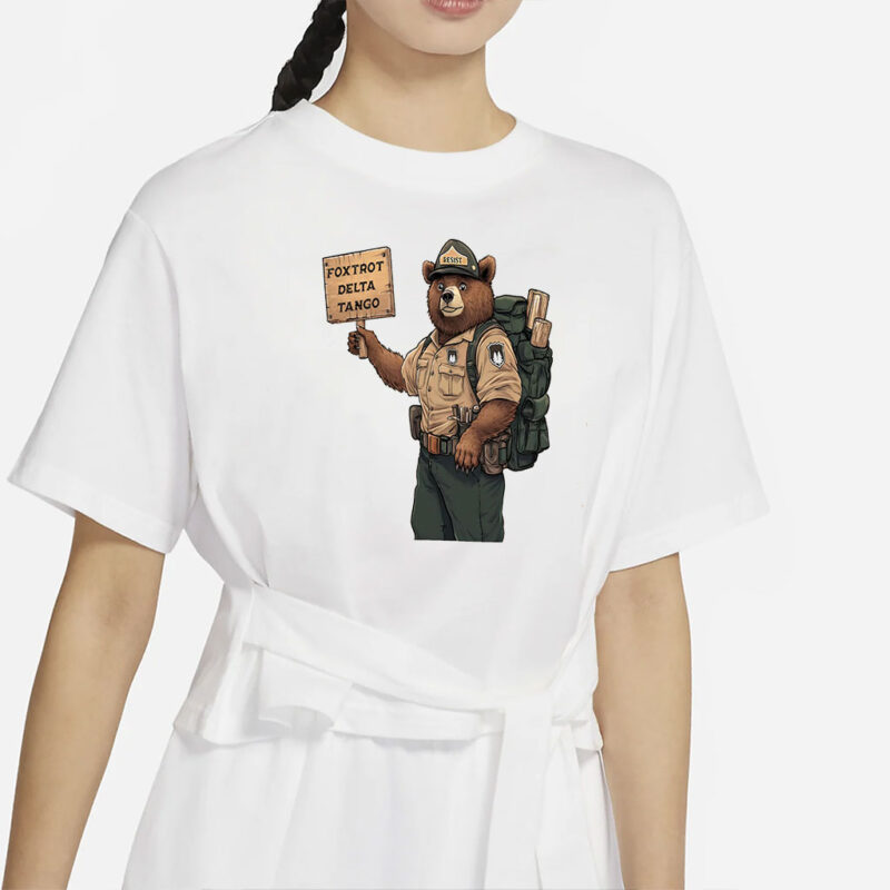 FDT Resist Bear png, Foxtrot Delta Tango anti Trump t shirt, National Parks Shirt, National Forest Service shirts, subtle F trump tee design