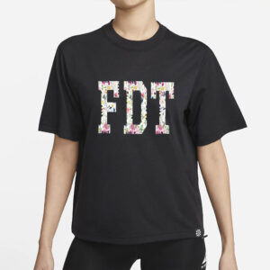 FDT Shirt Anti Trump Flower Tee Subtle Feminist Shirt Progressive Liberal T-Shirt Anti MAGA Gift for Democrats Women's Rights Political Tee