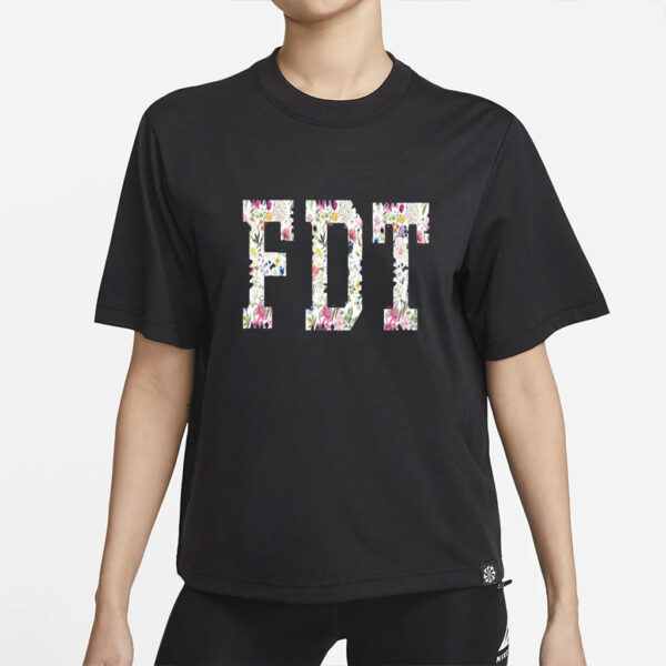 FDT Shirt Anti Trump Flower Tee Subtle Feminist Shirt Progressive Liberal T-Shirt Anti MAGA Gift for Democrats Women's Rights Political Tee