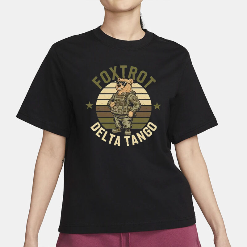 Foxtrot Delta Tango Cute Bear Comfort Colors Shit, FDT Resist Bear Vintage T-Shirt, National Parks Shirt, Subtle FDT Tee, Democratic Gift