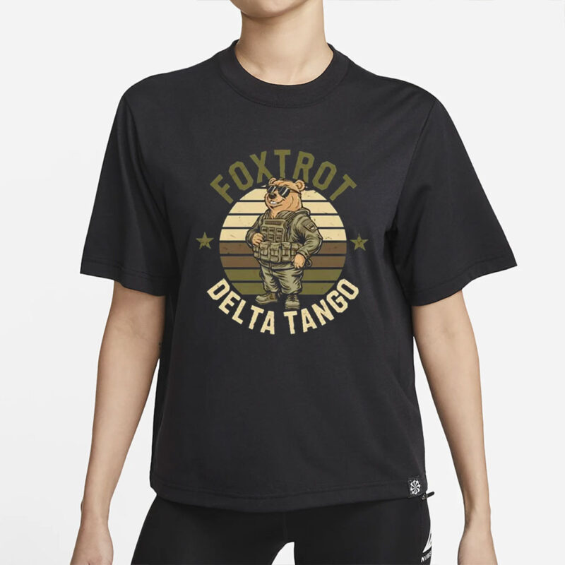 Foxtrot Delta Tango Cute Bear Comfort Colors Shit, FDT Resist Bear Vintage T-Shirt, National Parks Shirt, Subtle FDT Tee, Democratic Gift