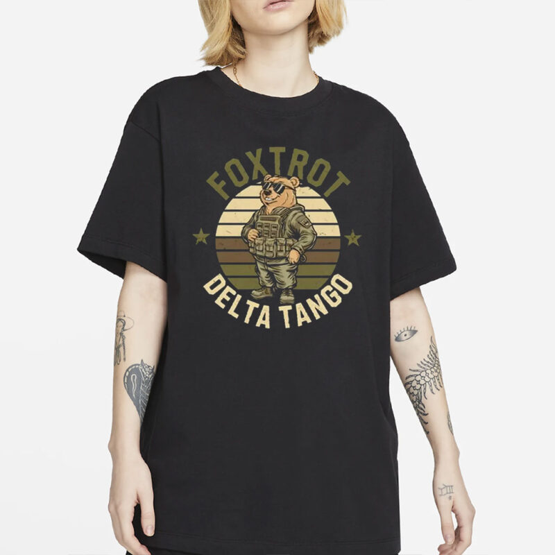 Foxtrot Delta Tango Cute Bear Comfort Colors Shit, FDT Resist Bear Vintage T-Shirt, National Parks Shirt, Subtle FDT Tee, Democratic Gift