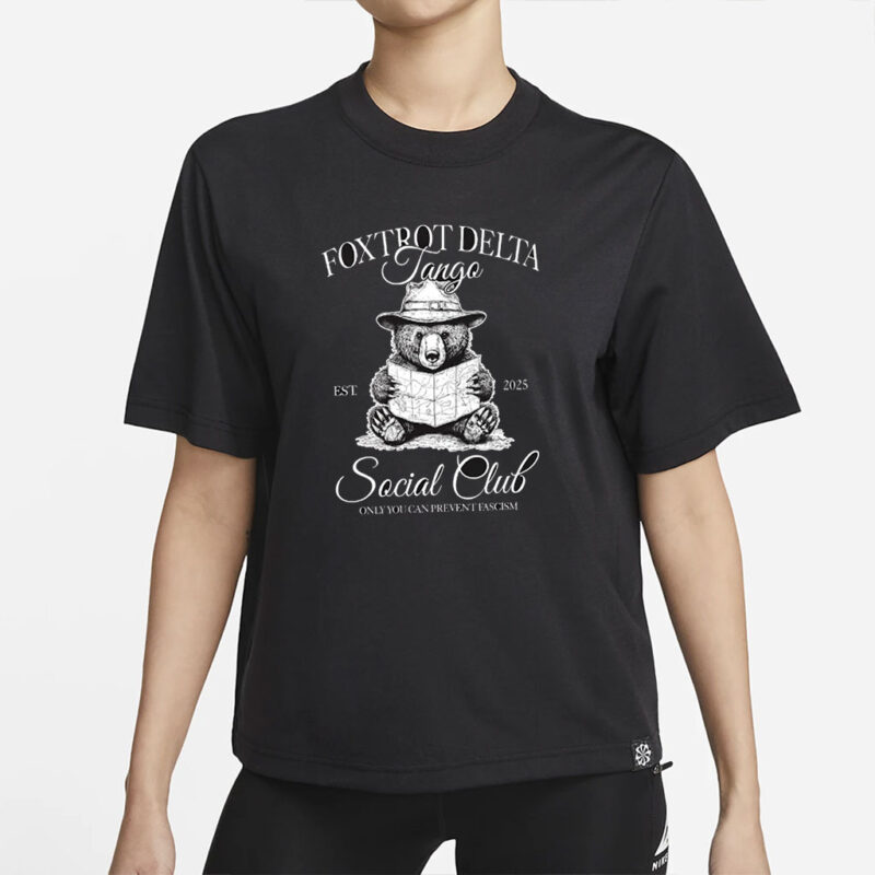 Foxtrot Delta Tango Shirt, Social Club Bear Shirt, Anti Facism Tee, Foxtrot Delta Tango Bear, Anti Republican Shirt,Political Resist T-Shirt 
