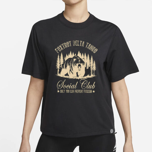 Foxtrot Delta Tango Shirt, Social Club Bear Shirt, Anti Facism tee, foxtrot delta tango bear, Anti Republican shirt, Political Resist Shirt
