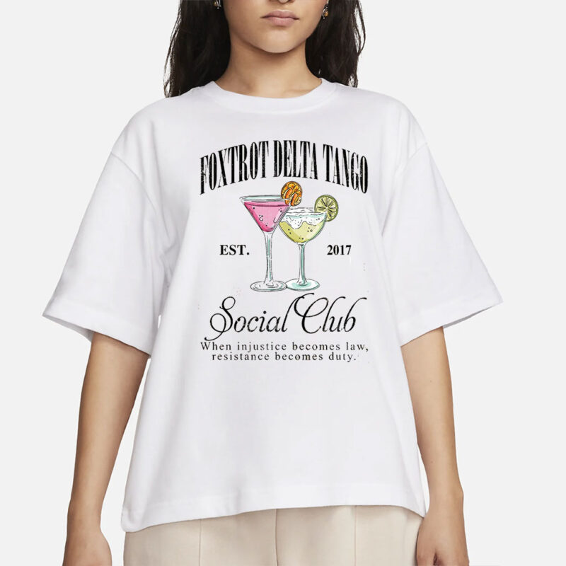 Foxtrot Delta Tango Social Club Shirt, Anti Trump Shirt, Anti Facism tee, foxtrot delta tango bear, Anti Republican shirt, Political Resist