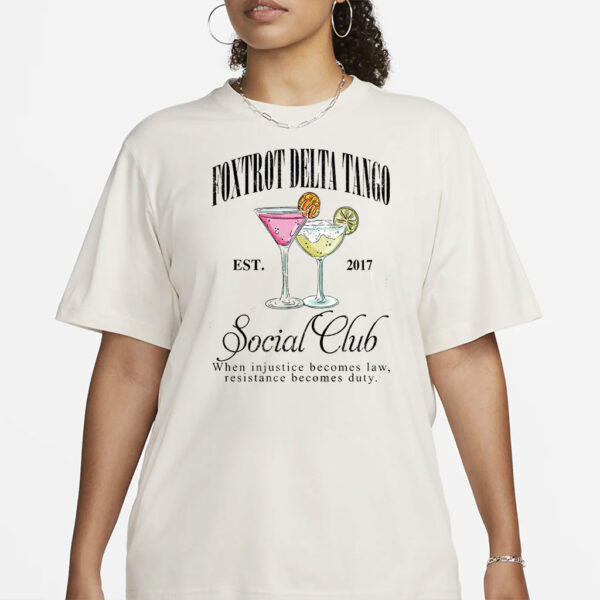 Foxtrot Delta Tango Social Club Shirt, Anti Trump Shirt, Anti Facism tee, foxtrot delta tango bear, Anti Republican shirt, Political Resist
