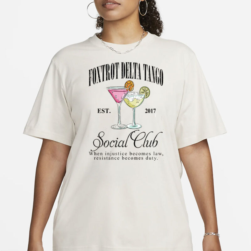 Foxtrot Delta Tango Social Club Shirt, Anti Trump Shirt, Anti Facism tee, foxtrot delta tango bear, Anti Republican shirt, Political Resist
