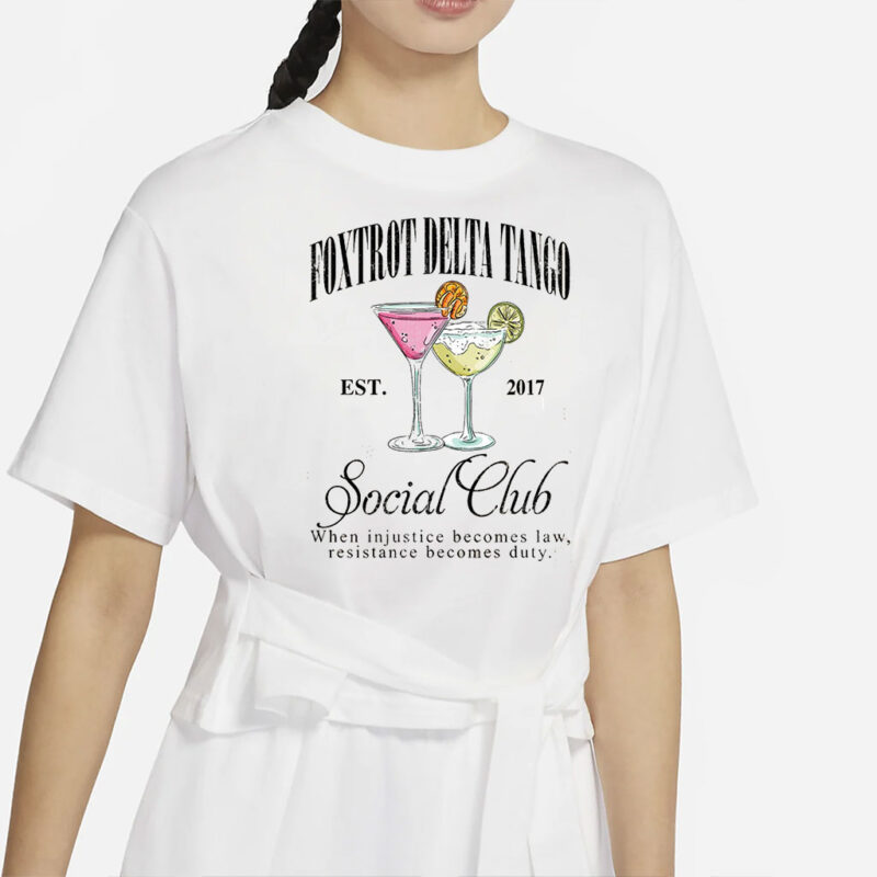 Foxtrot Delta Tango Social Club Shirt, Anti Trump Shirt, Anti Facism tee, foxtrot delta tango bear, Anti Republican shirt, Political Resist