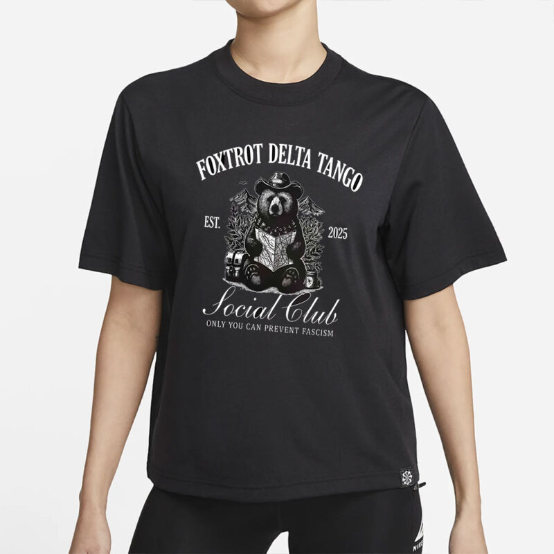 Foxtrots Deltas Tangos Social Club Bear PNG, Funny Bear Png, Subtle Anti-Trump Png, Resist & Persist Republican Design Png Sublimation