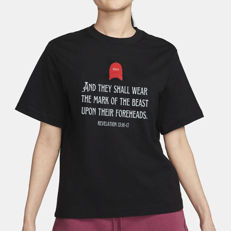 Funny Anti Trump Shirt, Mark Of The Beast MAGA Hat Tee, Anti Fascist Republican, Liberal Leftist Political Democrat Gift, You're In A Cult