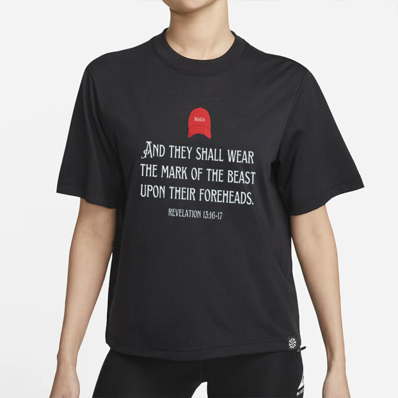 Funny Anti Trump Shirt, Mark Of The Beast MAGA Hat Tee, Anti Fascist Republican, Liberal Leftist Political Democrat Gift, You're In A Cult