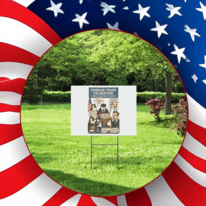 Heard Island Anti Trump, penguins Against Tariffs Yard Sign
