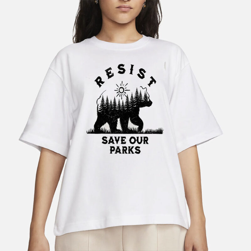 NEW ! Smokey Bear Resist Shirt, Save Our Parks Tshirt,Anti Trump shirt,Environmental Activism Tee, Vintage National Park,Forest Conservation