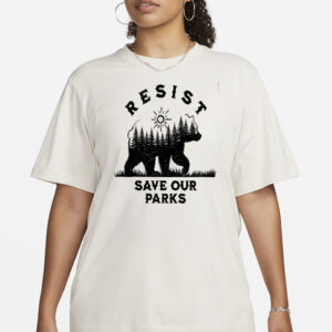NEW ! Smokey Bear Resist Shirt, Save Our Parks Tshirt,Anti Trump shirt,Environmental Activism Tee, Vintage National Park,Forest Conservation