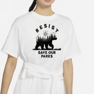 NEW ! Smokey Bear Resist Shirt, Save Our Parks Tshirt,Anti Trump shirt,Environmental Activism Tee, Vintage National Park,Forest Conservation