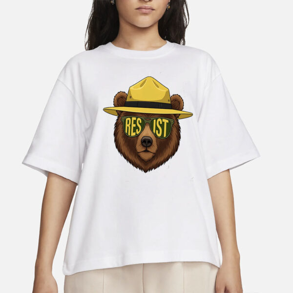 Only You Can Prevent Fascism PNG files, Smokey bear, National Park Bear Png, Resist Save Our Parks Bear shirt, Protecting Our National Parks
