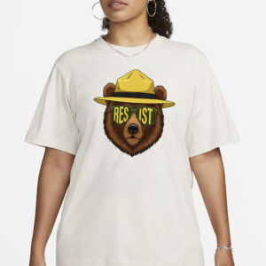 Only You Can Prevent Fascism PNG files, Smokey bear, National Park Bear Png, Resist Save Our Parks Bear shirt, Protecting Our National Parks