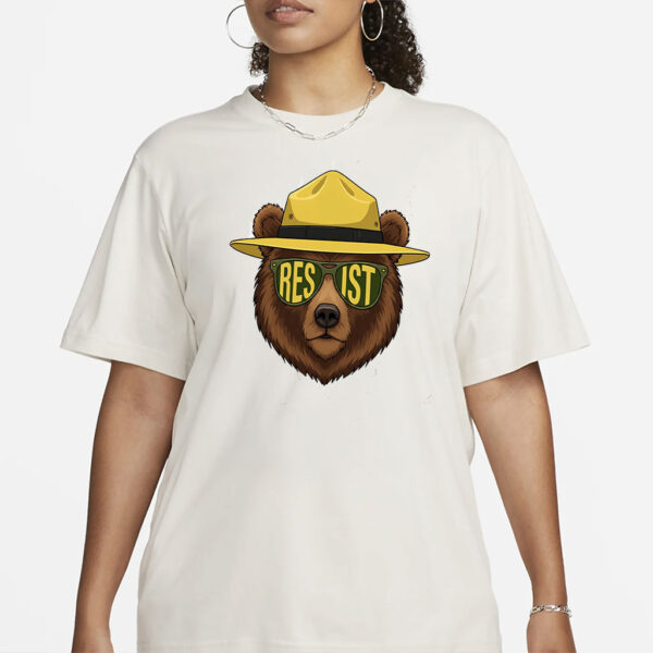 Only You Can Prevent Fascism PNG files, Smokey bear, National Park Bear Png, Resist Save Our Parks Bear shirt, Protecting Our National Parks
